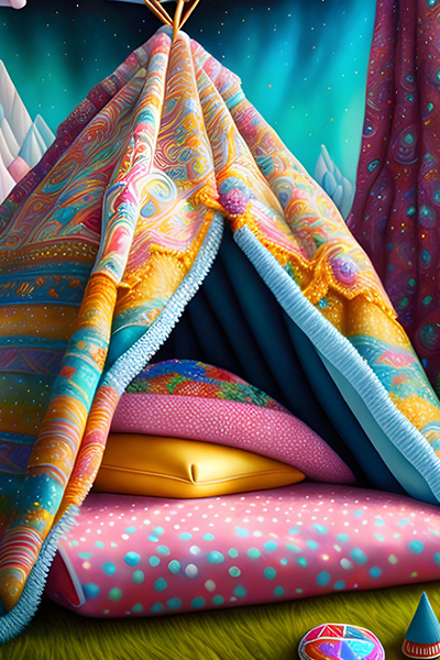 super awesome and whimsical childhood blanket fort