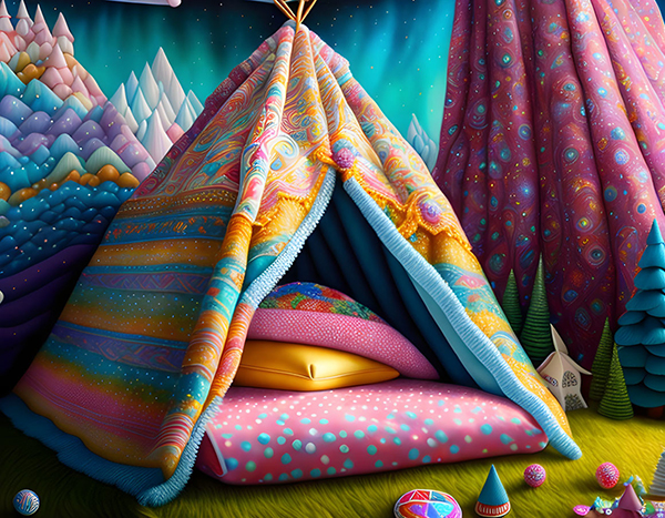 super awesome and whimsical childhood blanket fort