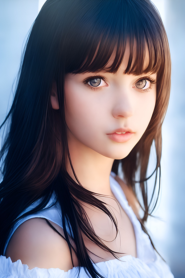 portrait of a girl,beautiful face, sunlight,Ai生成美女图片